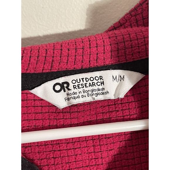 Outdoor Research Sweatshirt Womens Medium Red Long Sleeve Waffle Knit Active - Picture 4 of 12